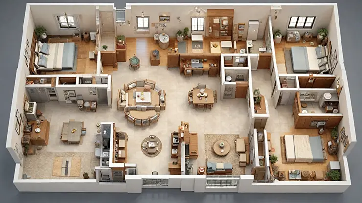 Contoh Pelan Moden Rumah 3 Bilik Simple