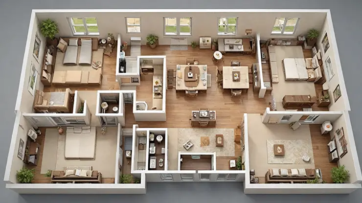 Contoh Pelan Rumah 3 Bilik Tradisional Luas