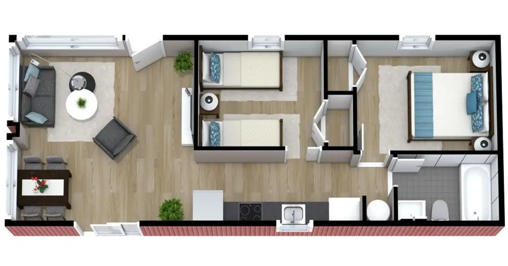 Contoh Plan Minimalis Rumah 2 Bilik