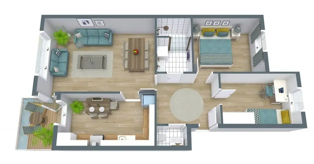 Contoh Plan Rumah 2 Bilik Minimalis