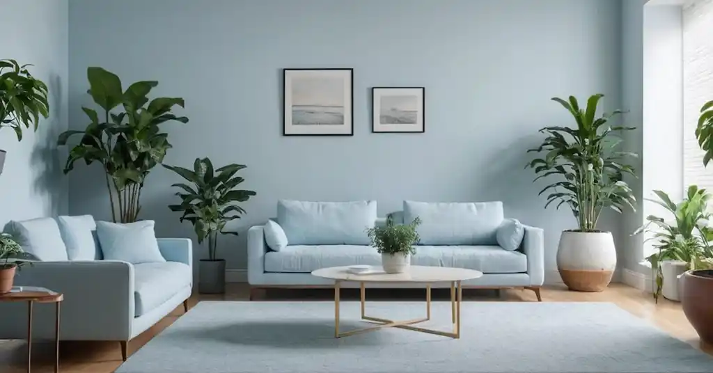 Idea Warna Cat Ruang Tamu Biru yang Selesa