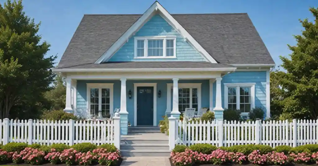 Luar Rumah Warna Biru Langit