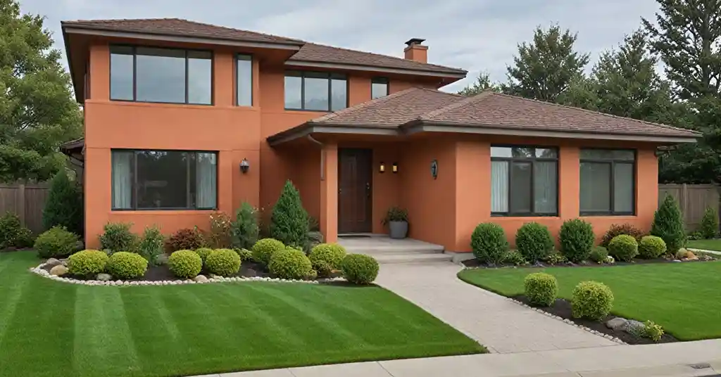 Luar Rumah Warna Terracotta