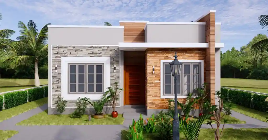 Rekabentuk Rumah 2 Bilik Moden 1 Lantai