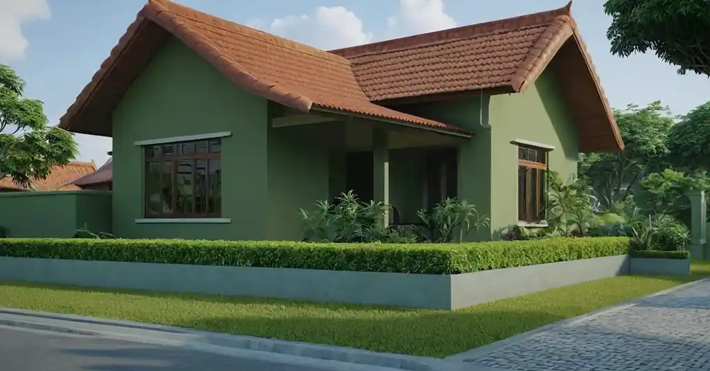 Warna Cat Luar Rumah Kampung Hijau Zatun