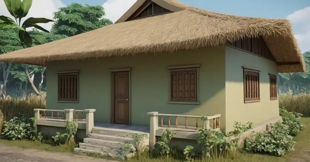 Warna Cat Luar Rumah Kampung Jerami Sage