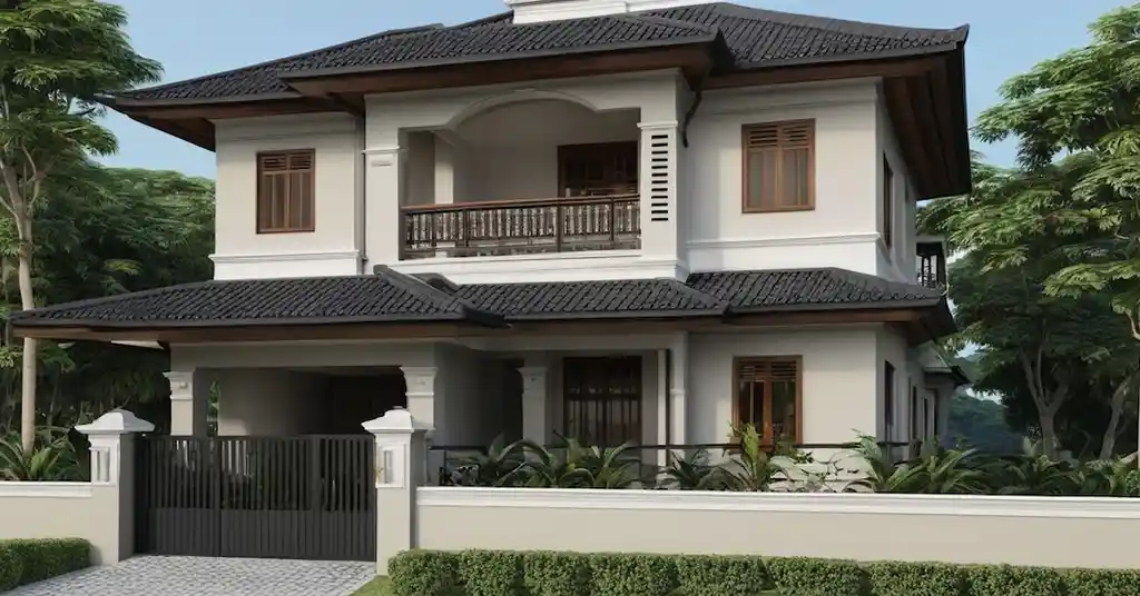 Warna Cat Luar Rumah Kampung Kelabu Setuju Menarik