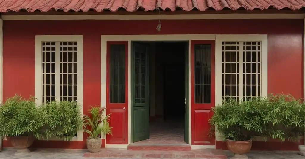 Warna Cat Luar Rumah Kampung Menarik Hijau Zaitun Merah Krim