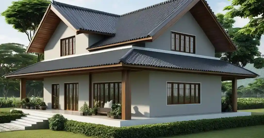 Warna Cat Luar Rumah Kampung Putty Kelabu yang Menarik