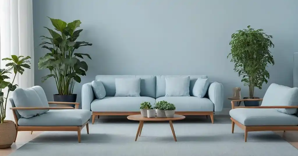 Warna Cat Ruang Tamu Biru Ais
