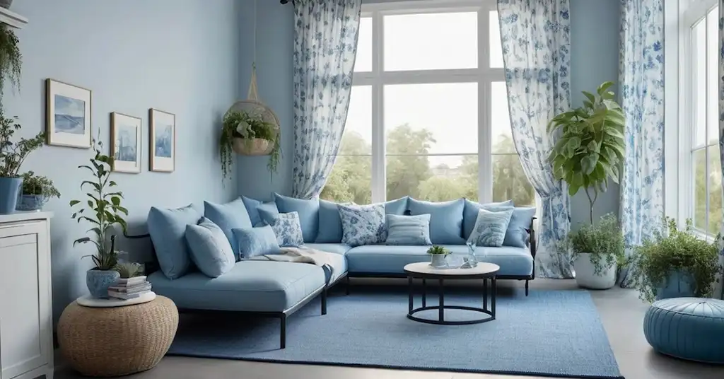 Warna Cat Ruang Tamu Biru Pastel yang Selesa