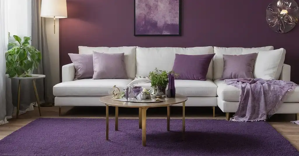 Warna Cat Ruang Tamu Lavender yang Sejuk