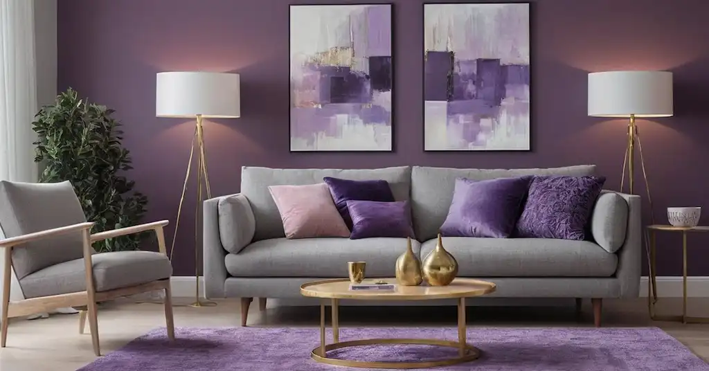 Warna Cat Ruang Tamu Lavender yang Selesa