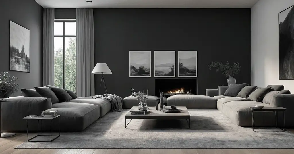 Warna Cat Rumah Monochrome 5
