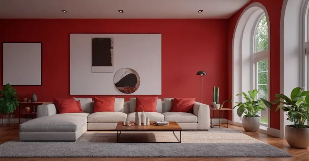 Warna Cat Rumah Warm Red 1