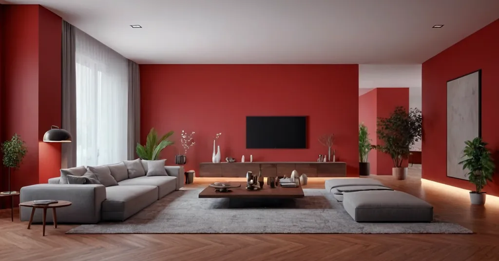 Warna Cat Rumah Warm Red 2