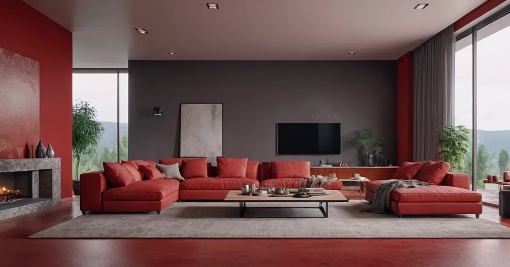 Warna Cat Rumah Warm Red 3