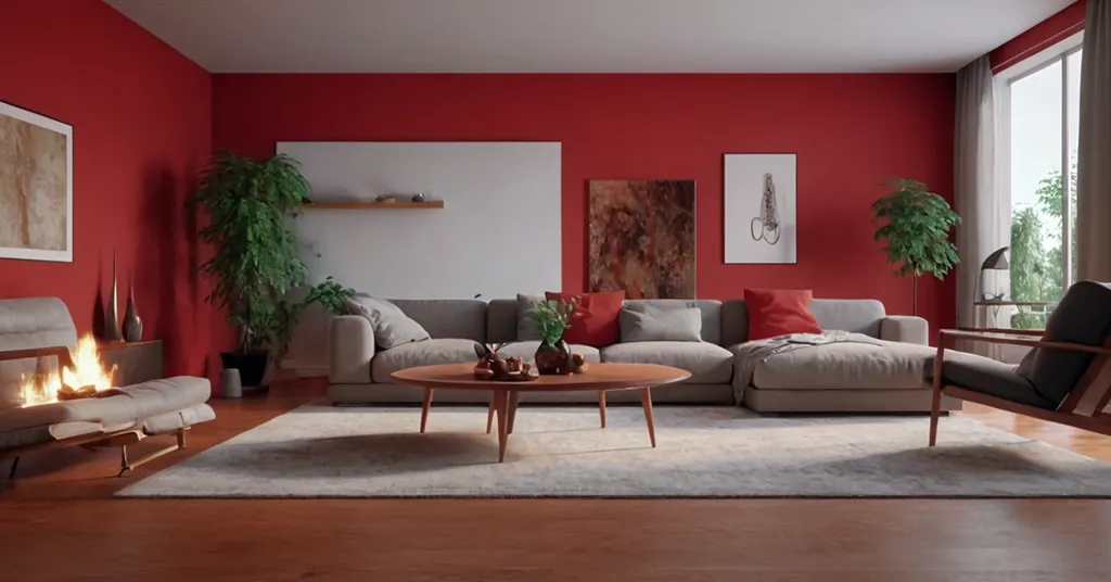 Warna Cat Rumah Warm Red