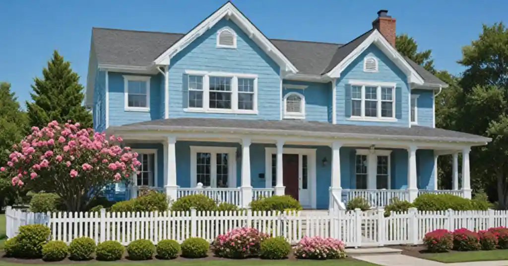 Warna Luar Rumah Biru Langit