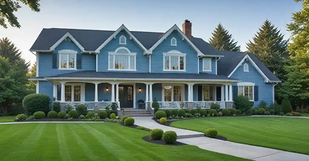 Warna Luar Rumah Biru Muda
