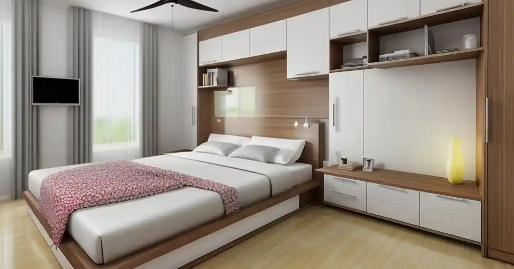 Deco Bilik Tidur Utama Simple Perabot Multifungsi