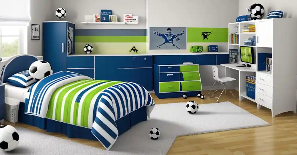 Dekorasi Bilik Tidur Anak Lelaki Tema Sukan