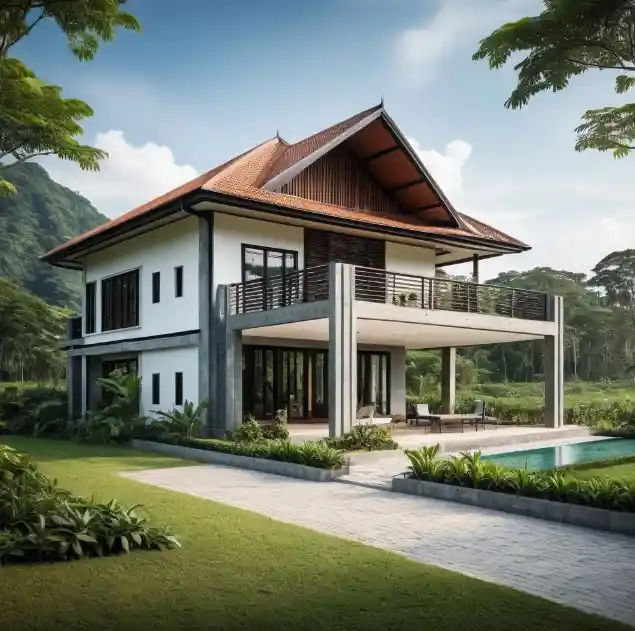 Design Rumah Kampung Modern 2 Tingkat