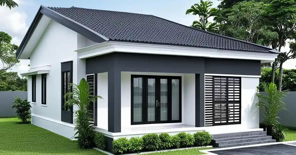 Design Rumah Moden Palet Warna Monokrom
