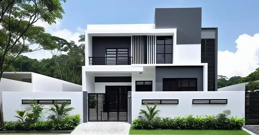 Design Rumah Moden Simple Palet Warna Monokrom