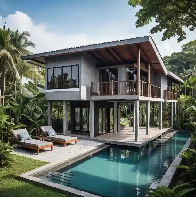Idea Design Rumah Kampung Stilt Moden