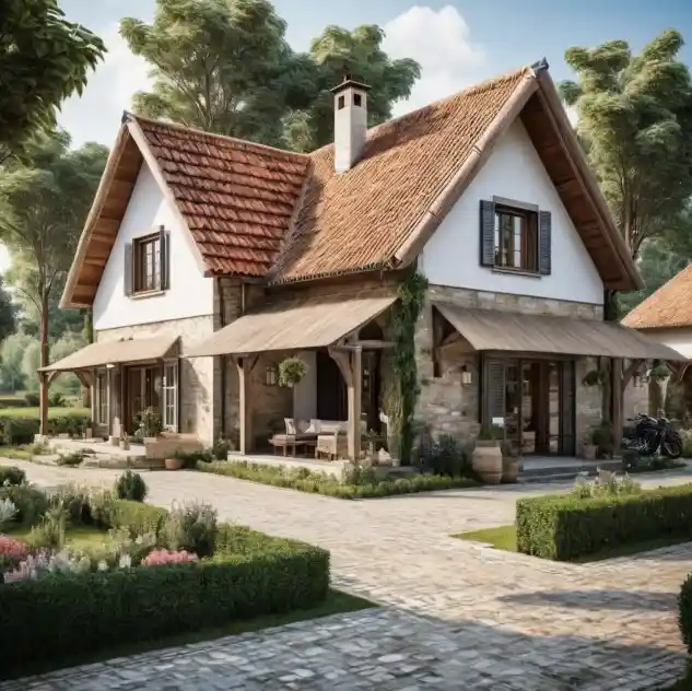 Ideas Design Rumah Kampung Gaya Country