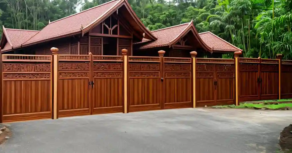 Pagar Kayu Berukir
