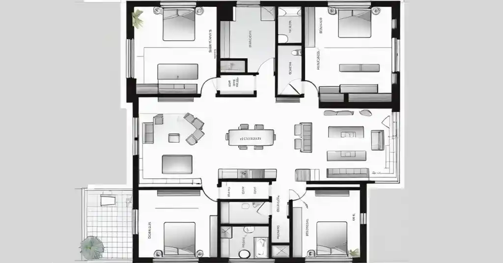 Rumah 4 Bilik dengan Taman Mini