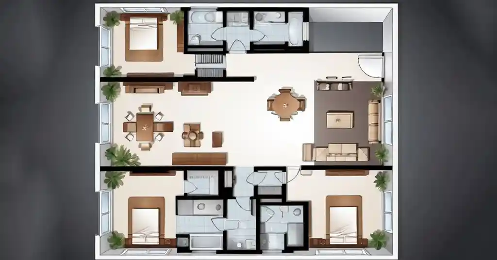 Rumah Bilik dengan Lorong