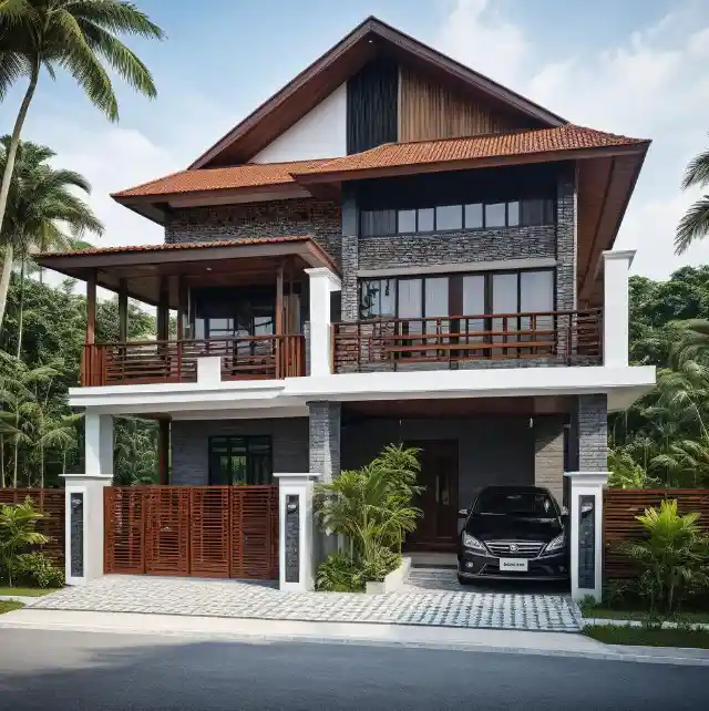 Rumah Kampung Modern 2 Tingkat