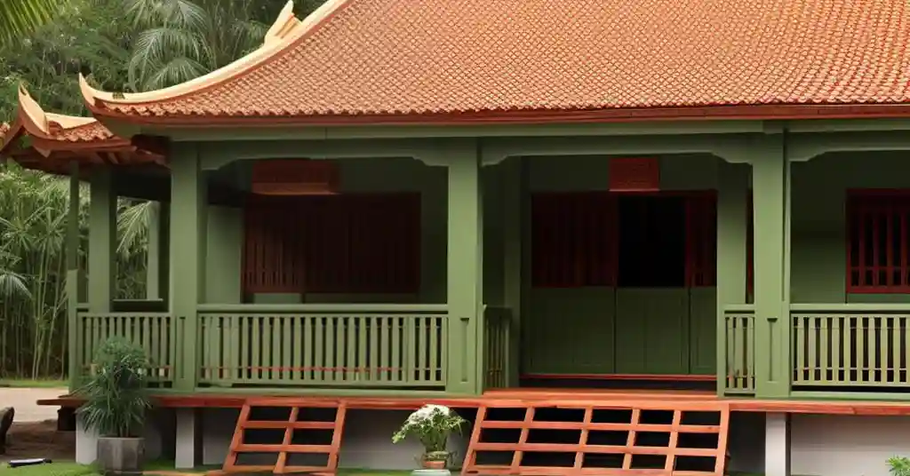 Rumah Kayu Kampung Hijau Sage