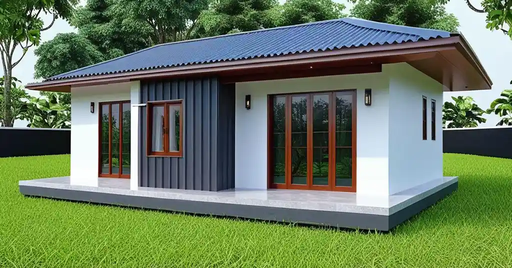 Rumah Moden Simple Bahan Mesra Alam