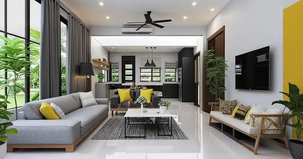 Rumah Moden Simple Konsep Pelan Terbuka