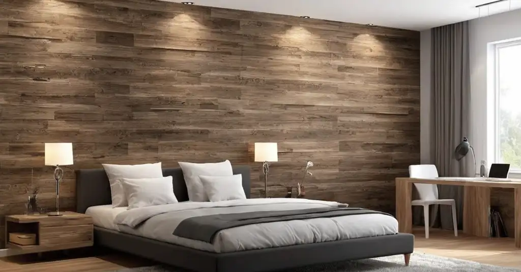 11. Wallpaper Bilik Tidur Perempuan Wallpaper Bercorak Kayu