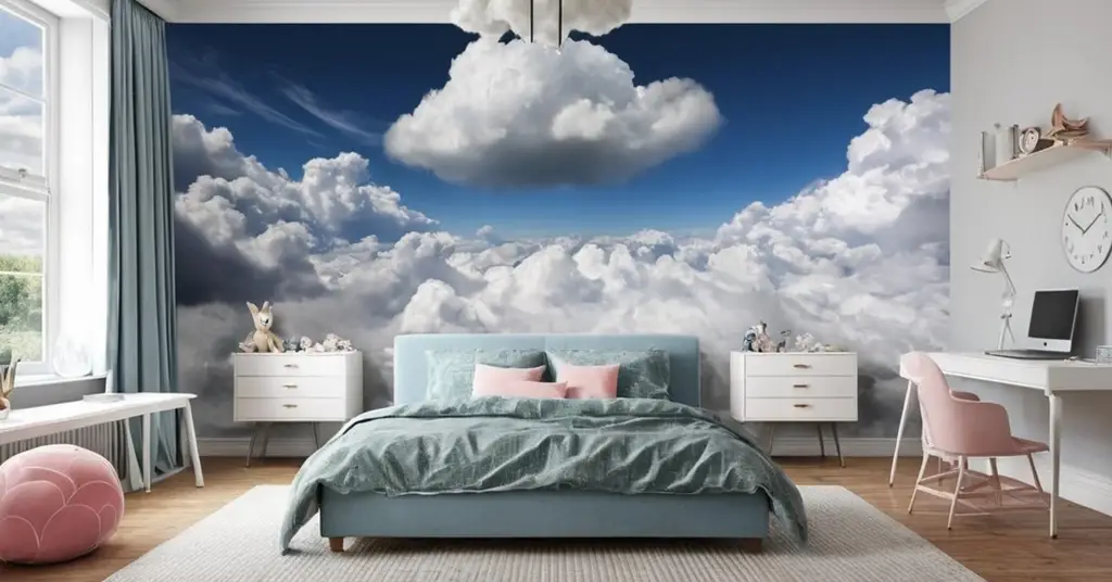 15. Wallpaper Bilik Tidur Perempuan Pola Dots Minimalis