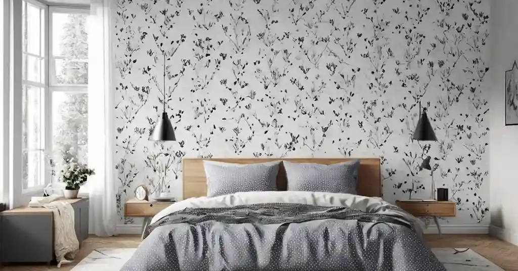 18. Wallpaper Bilik Tidur Perempuan Gaya Skandinavia Minimalis