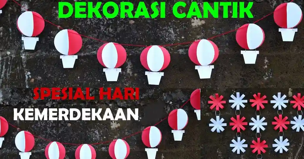 6. Hiasan Gantung Balon Merah Putih