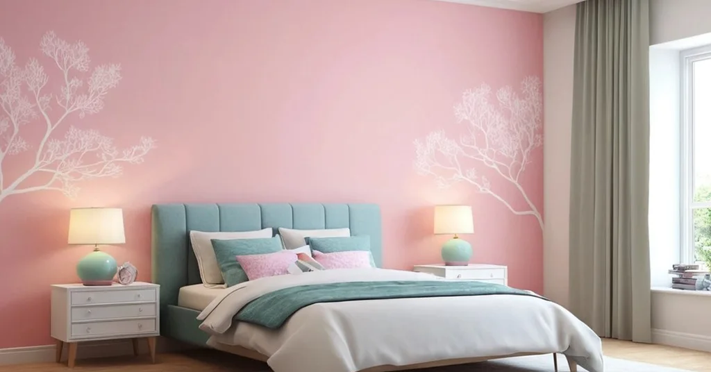 7. Wallpaper Bilik Tidur Perempuan Tema Minimalis Pastel