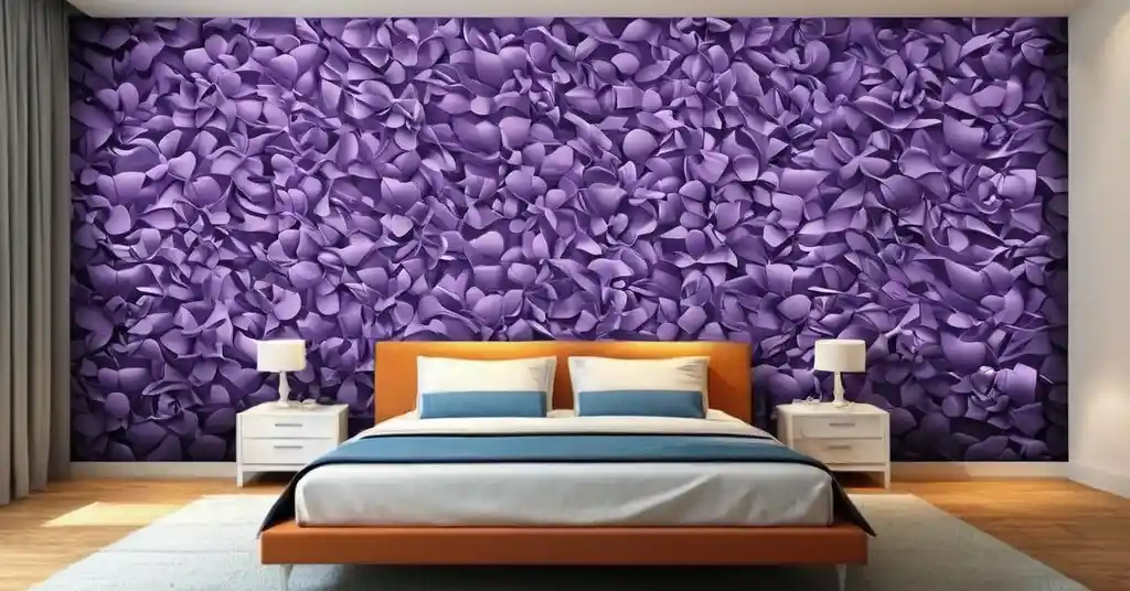 9. Wallpaper Bilik Tidur Perempuan Motif Pelekat Dinding 3D