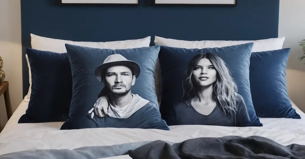 Bantal Dekorasi dengan Sarung Menarik Hiasan Bilik Tidur Suami Isteri