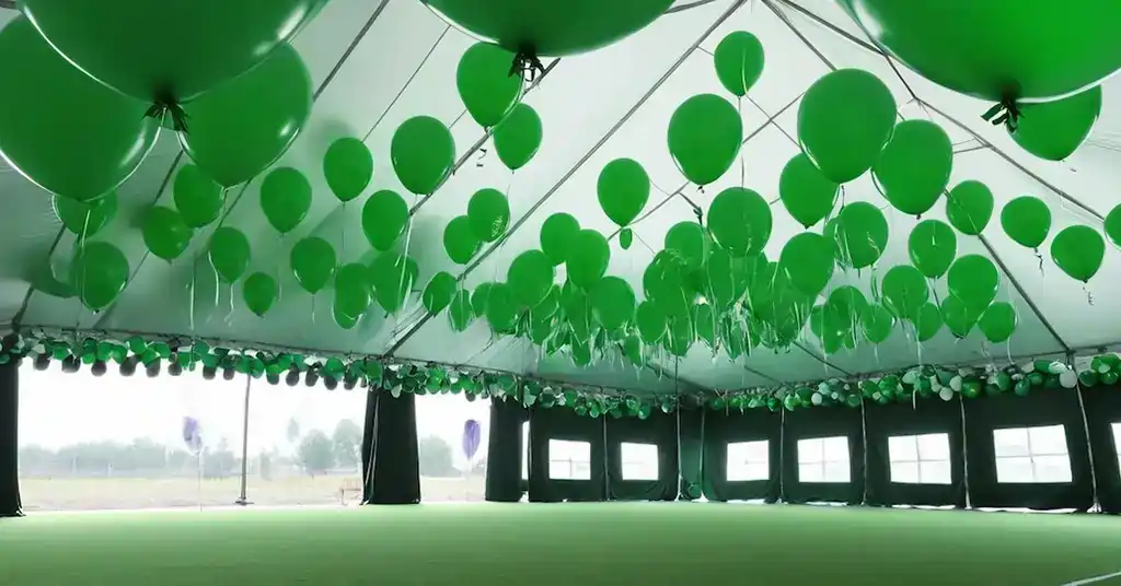 Hiasan Belon Berwarna Hijau