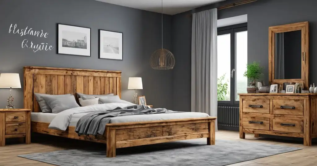 Hiasan dengan Perabot Kayu Terpakai (Upcycled Furniture) Hiasan Bilik Tidur Suami Isteri