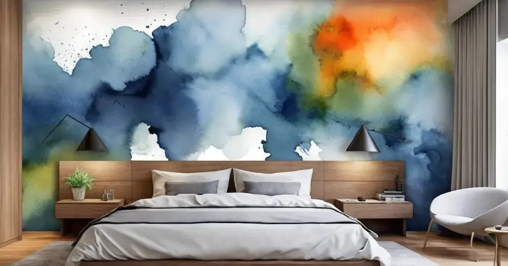 Idea Wallpaper Bilik Tidur Lelaki Motif Cat Air