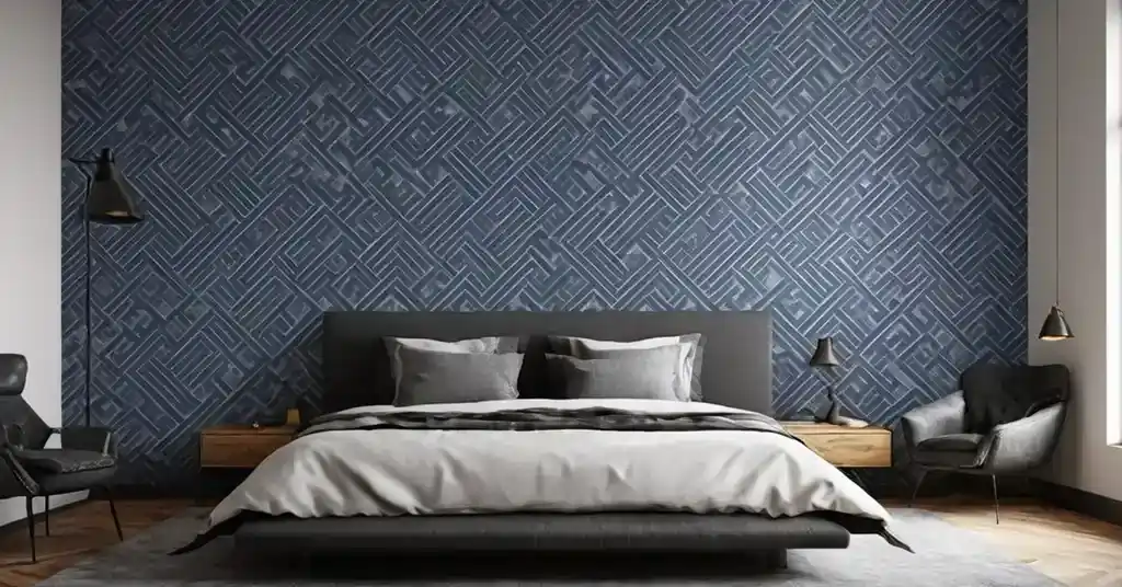Idea Wallpaper Bilik Tidur Lelaki Motif Geometrik