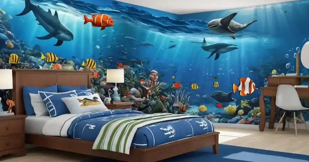 Idea Wallpaper Bilik Tidur Lelaki Motif Tema Lautan